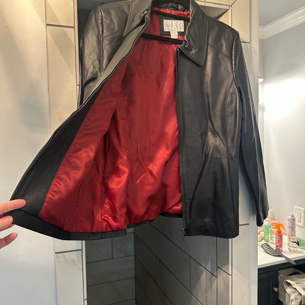 Worthington Black Leather Jacket-Lambskin. Worn 1x
